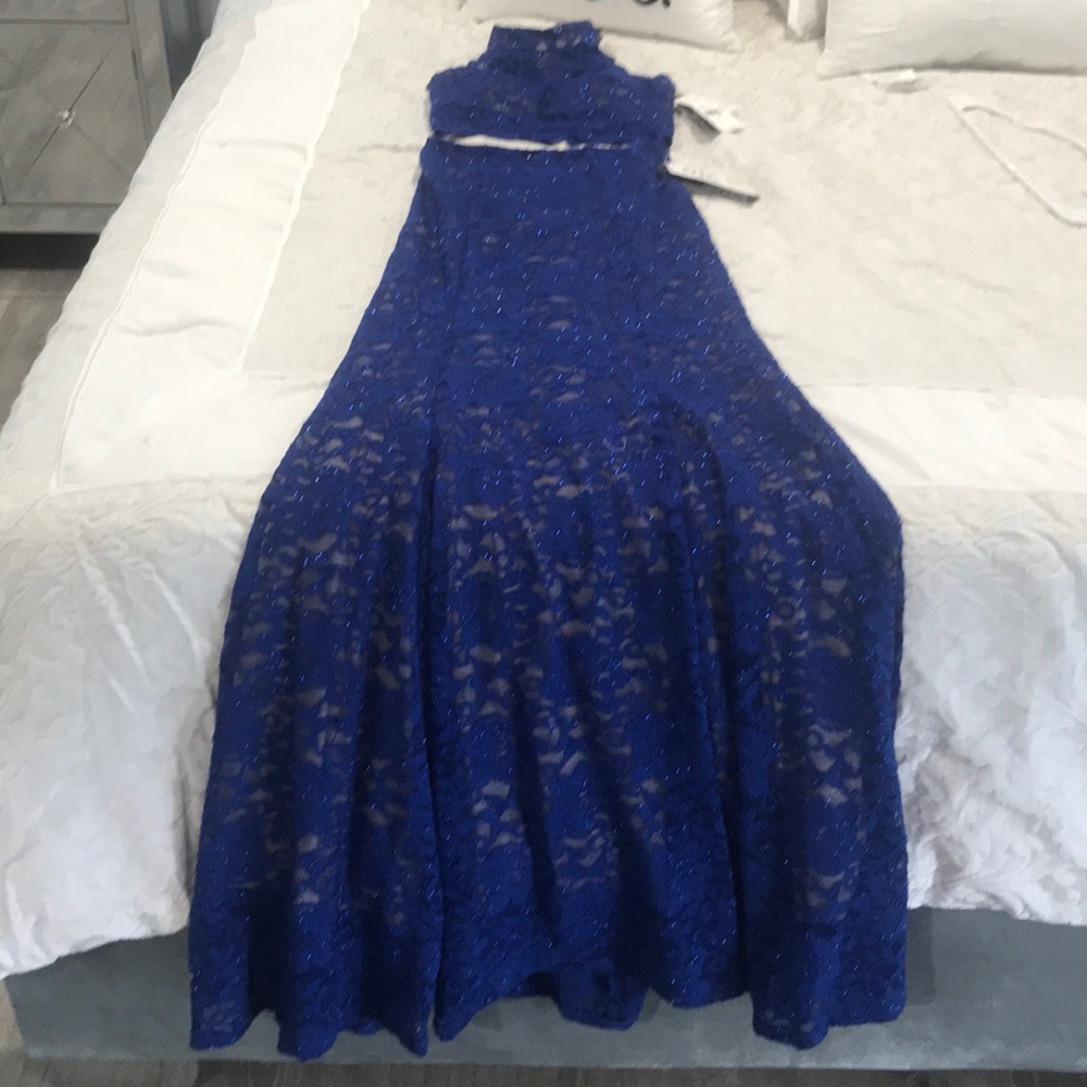 Beautiful Royal blue Two piece dress